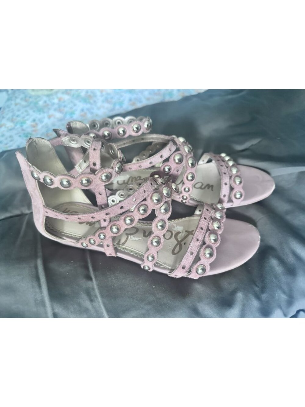 Sam Edelman SZ 7.5 Dustee Strappy Wedge Gladiator Sandals